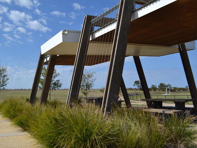 Custom shelter at oval